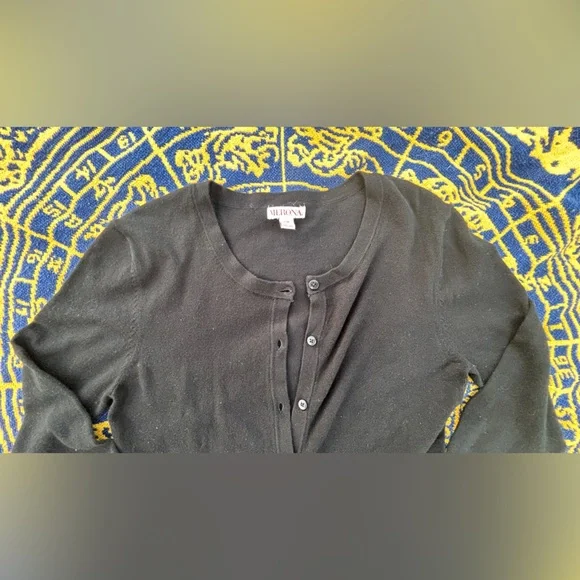 Merona Black Button-Up Cardigan - Picture 2 of 3
